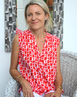 Haddi Top - Red Star Batik