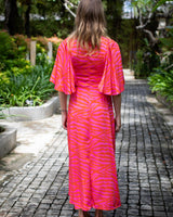 Hannah Dress - Red/Pink Zebra