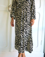 Emilia Dress - Black White Zebra