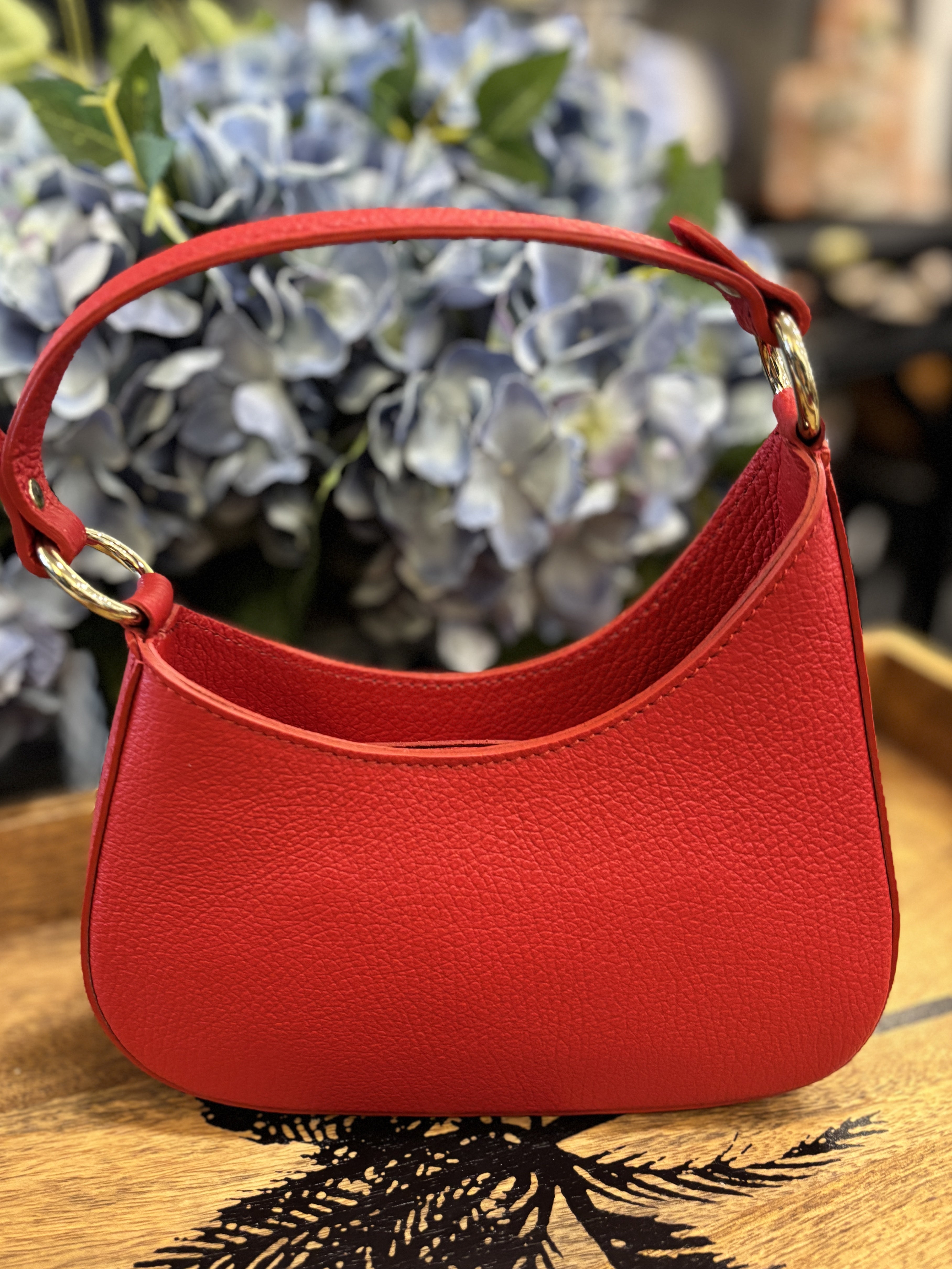 Mini Crescent Bag - Red