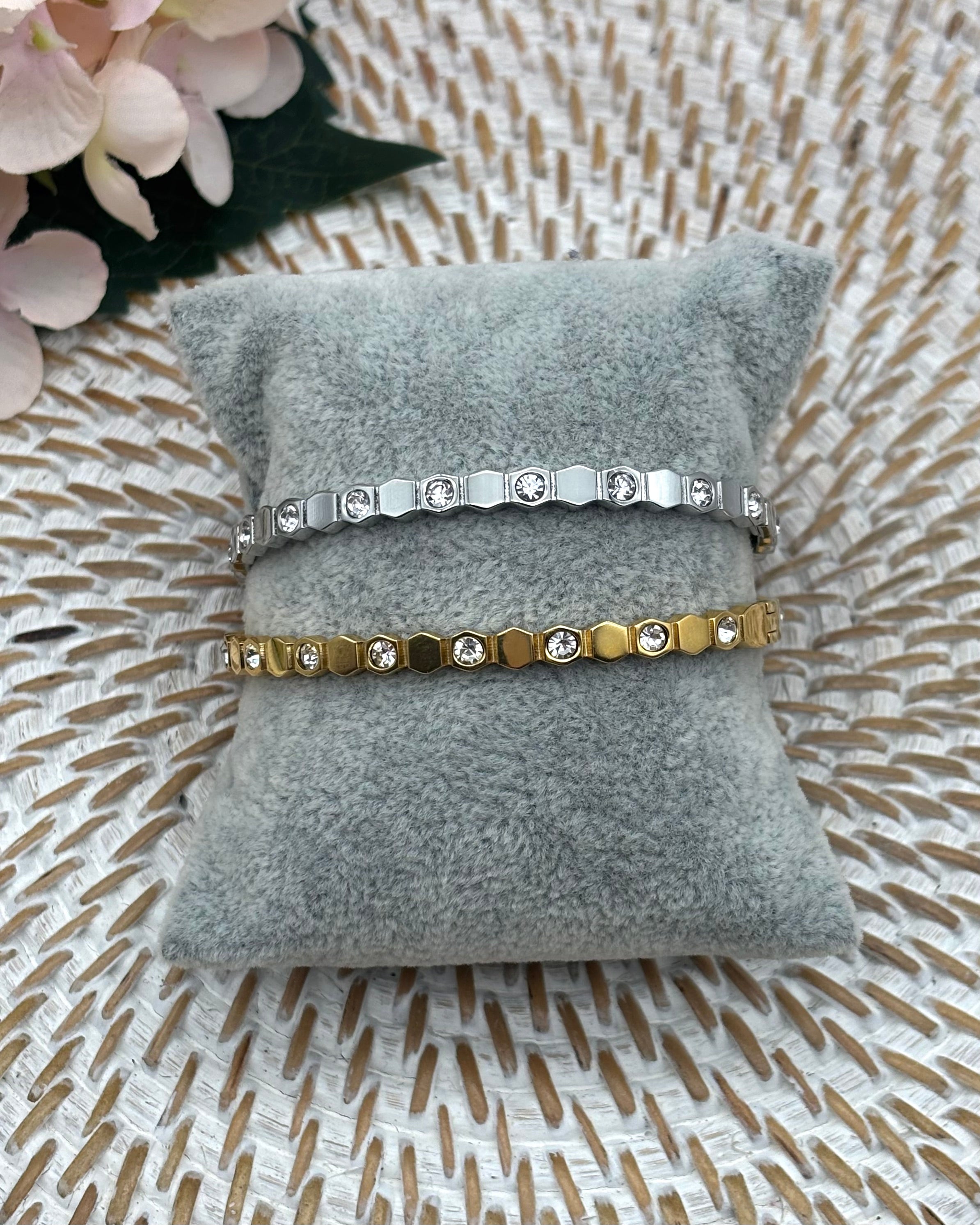 Paris Bangle - Hexagon Diamanté