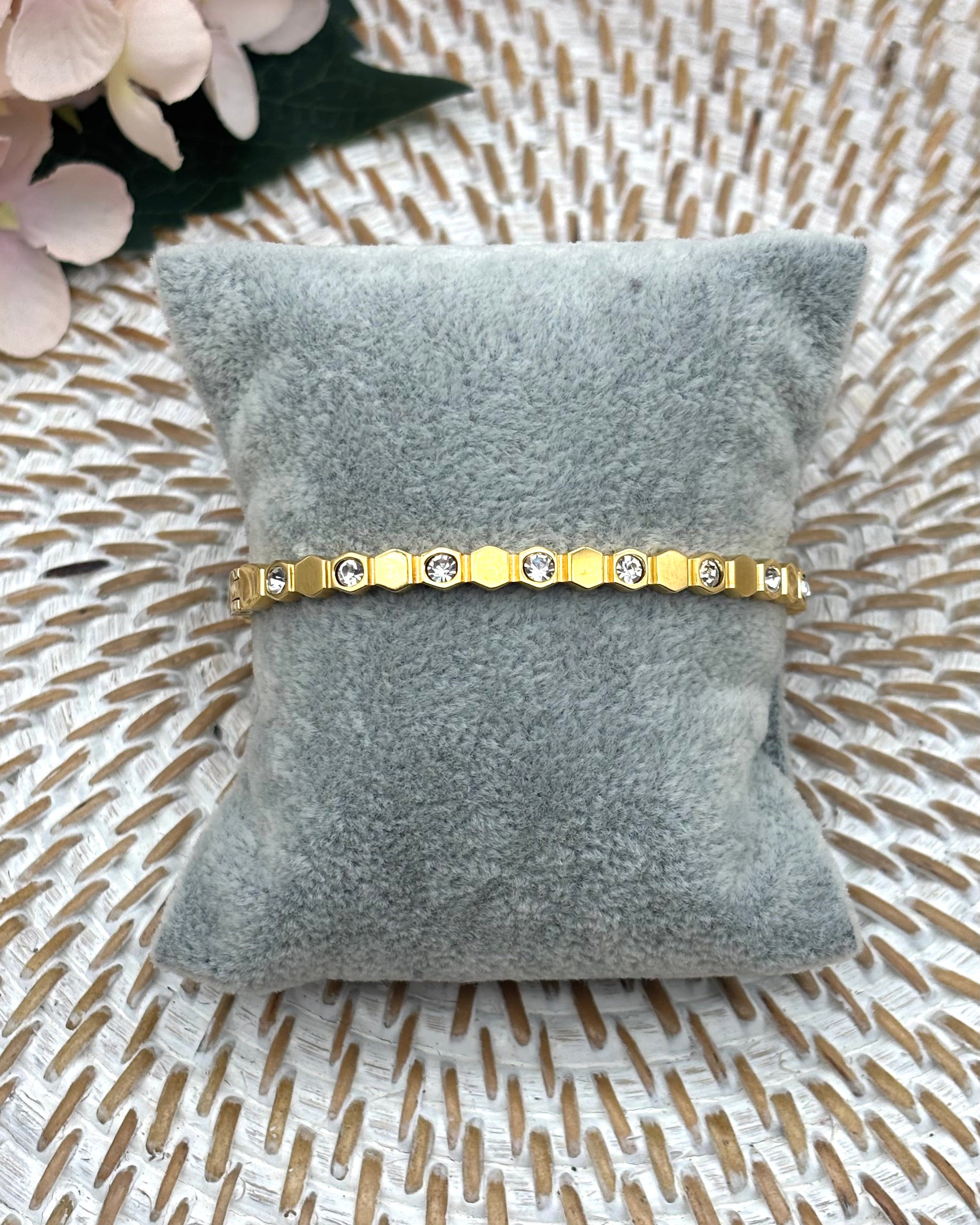 Paris Bangle - Hexagon Diamanté