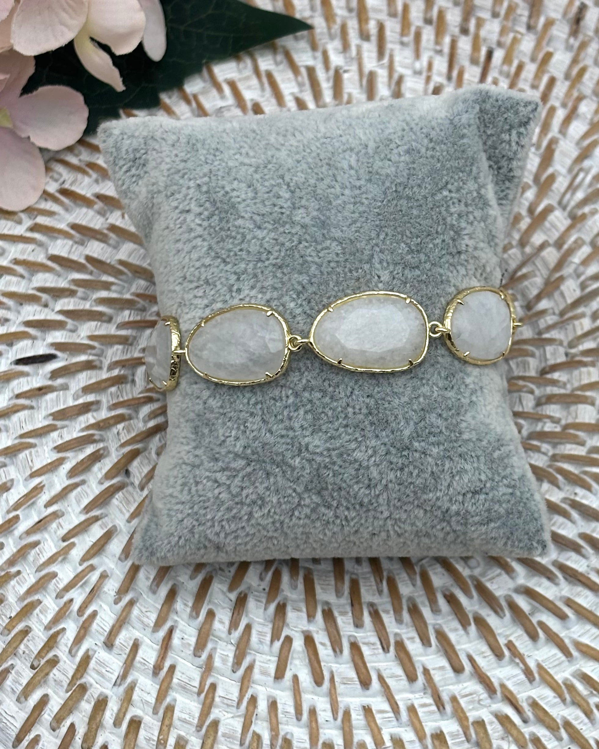 Monaco Stone Bracelet - White