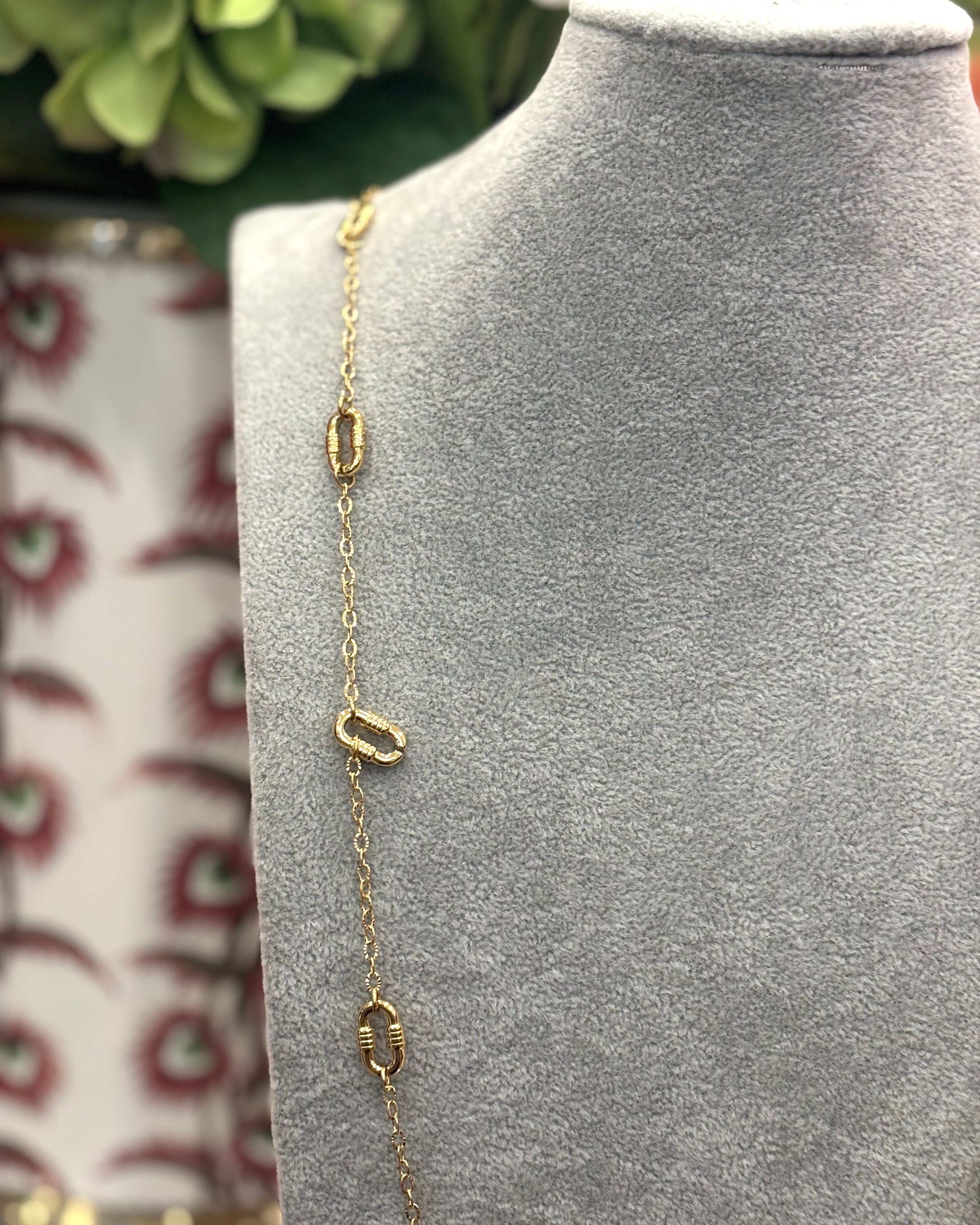 Dahlia - Long Gold Link Necklace