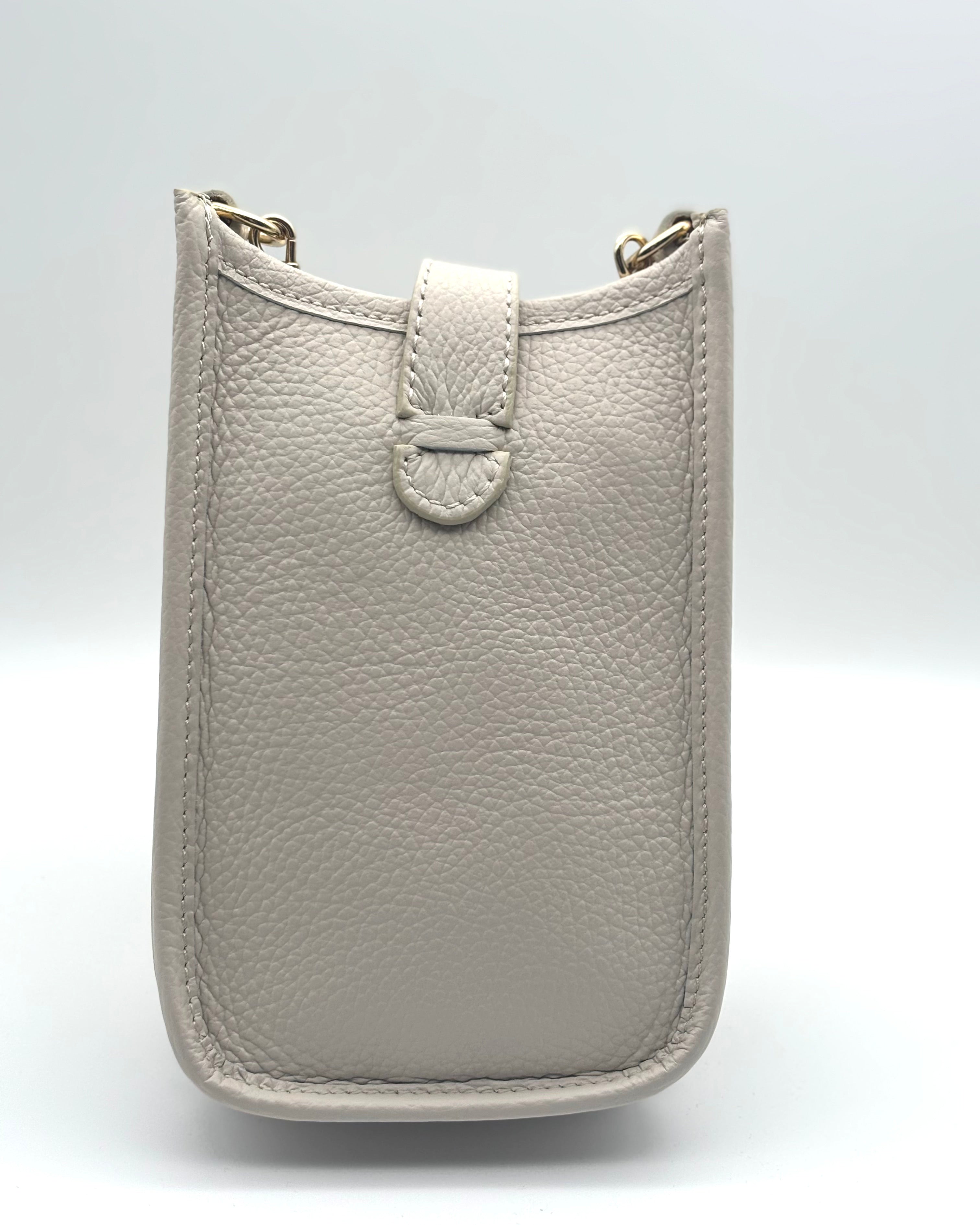 Cortona Raffia/Leather Phone Bag - Cream