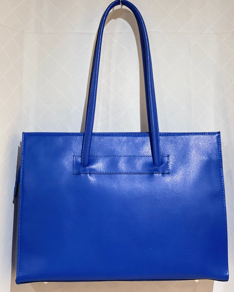 Carla Structured Tote Bag - Cobalt