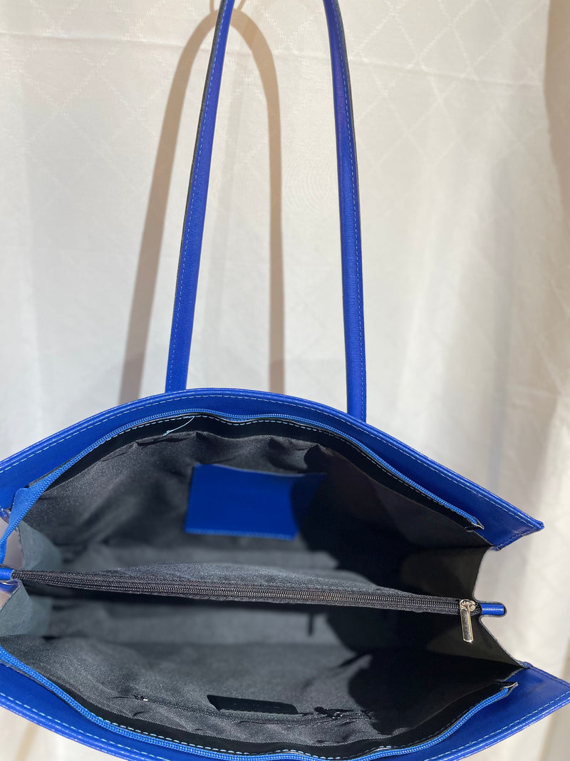 Carla Structured Tote Bag - Cobalt