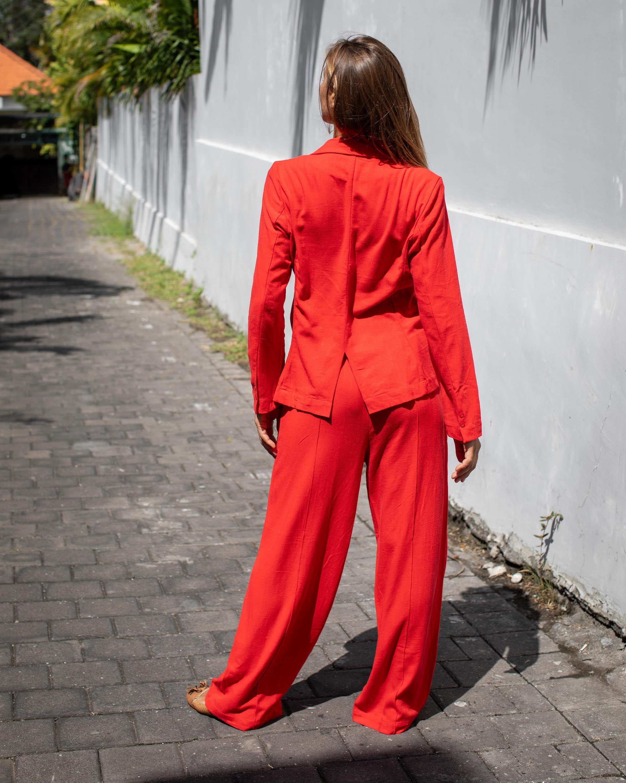 Inez Trousers - Mandarin Red