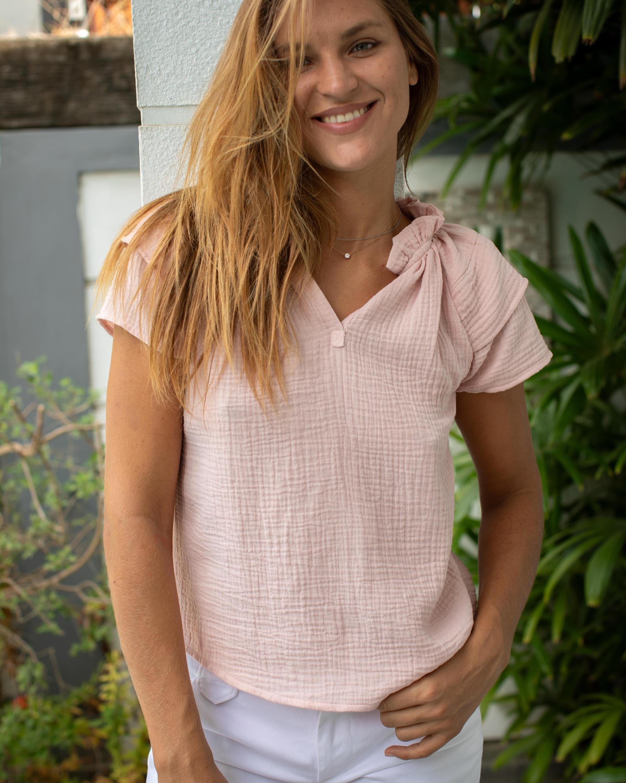 Jennie Top - Pink Cotton