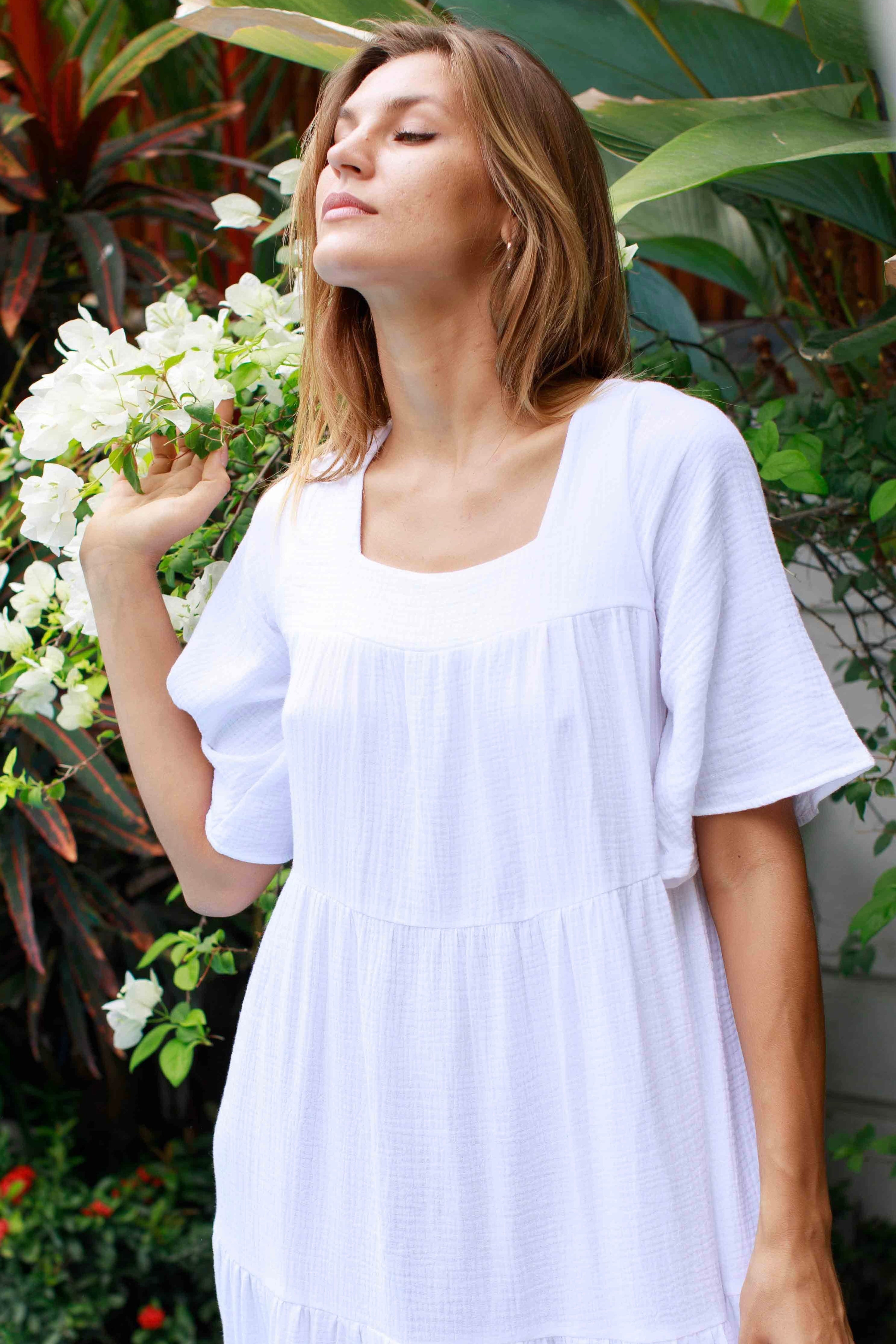 Joya Long Dress - White