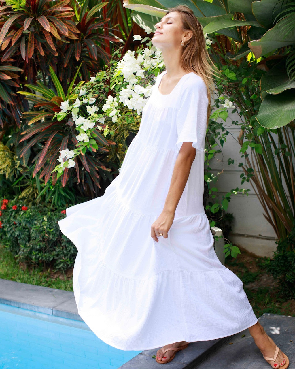 Joya Long Dress - White
