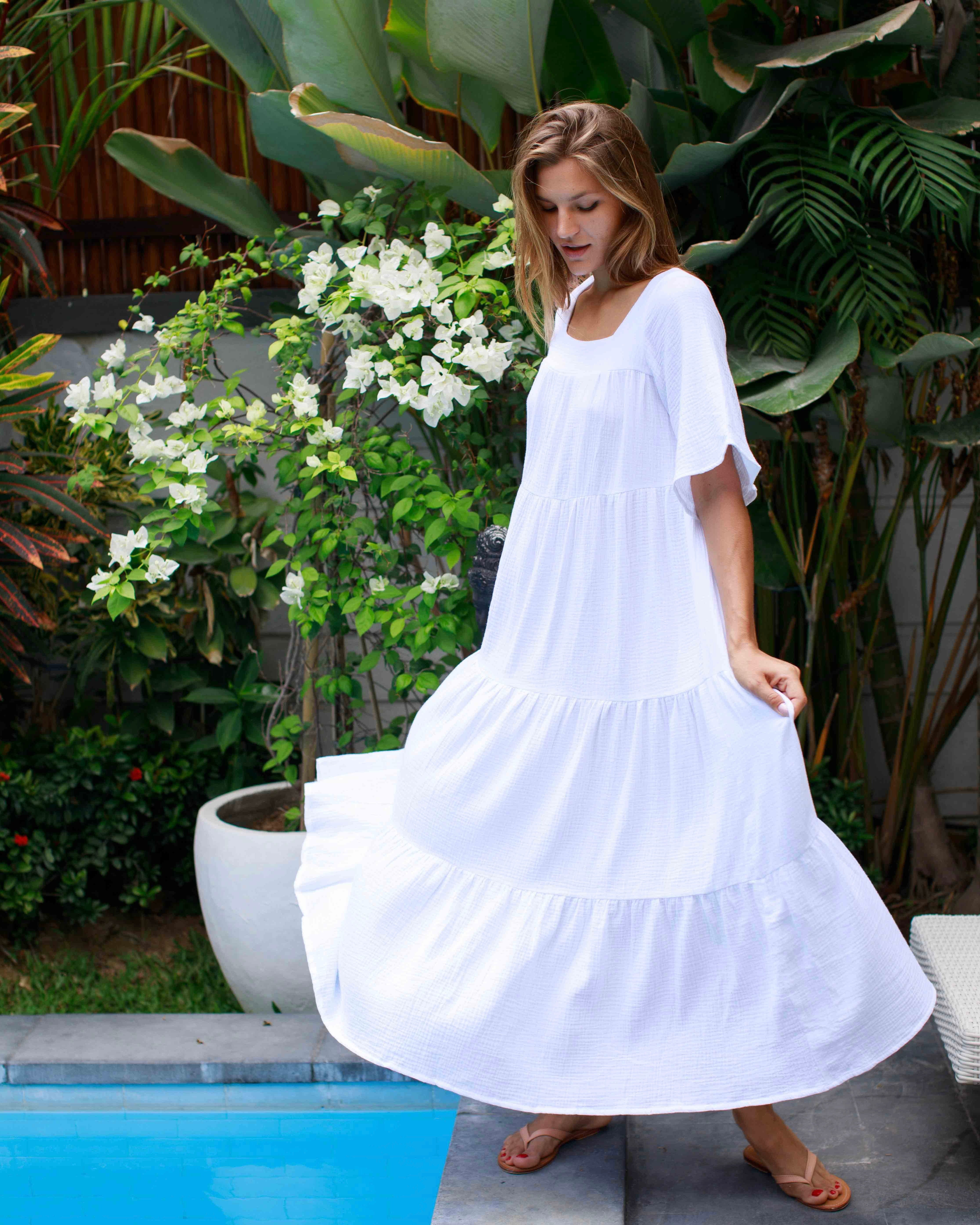 Joya Long Dress - White