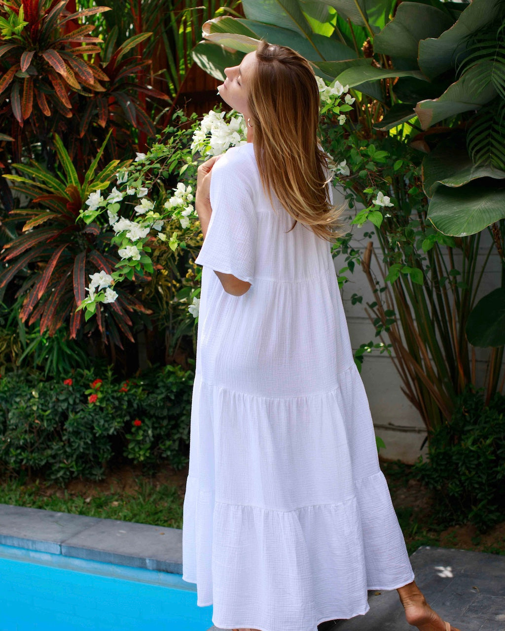 Joya Long Dress - White