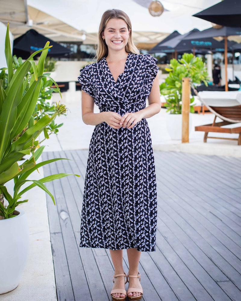 Julia Dress - Black Ginkgo