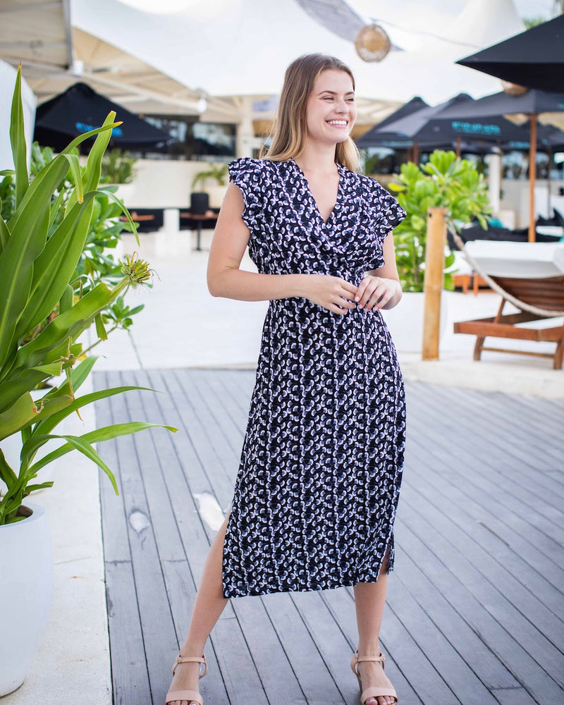 Julia Dress - Black Ginkgo