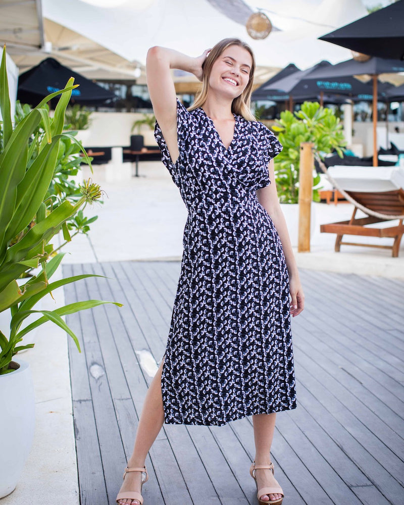 Julia Dress - Black Ginkgo