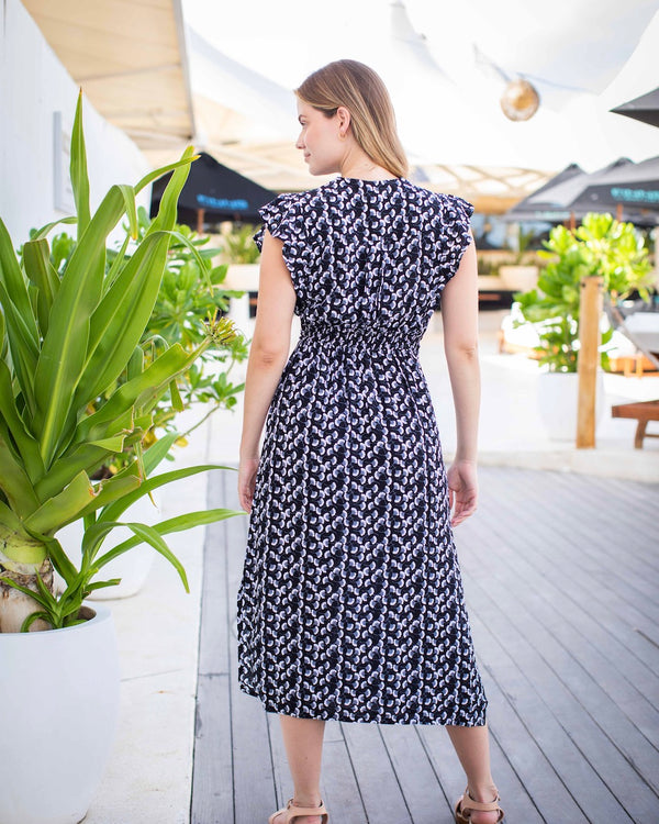 Julia Dress - Black Ginkgo