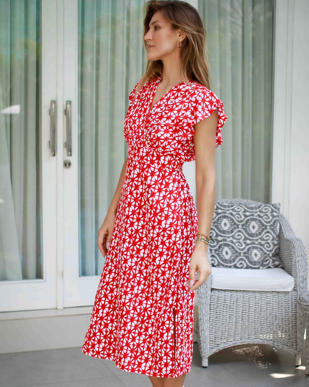 Julia Dress - Red Star Batik