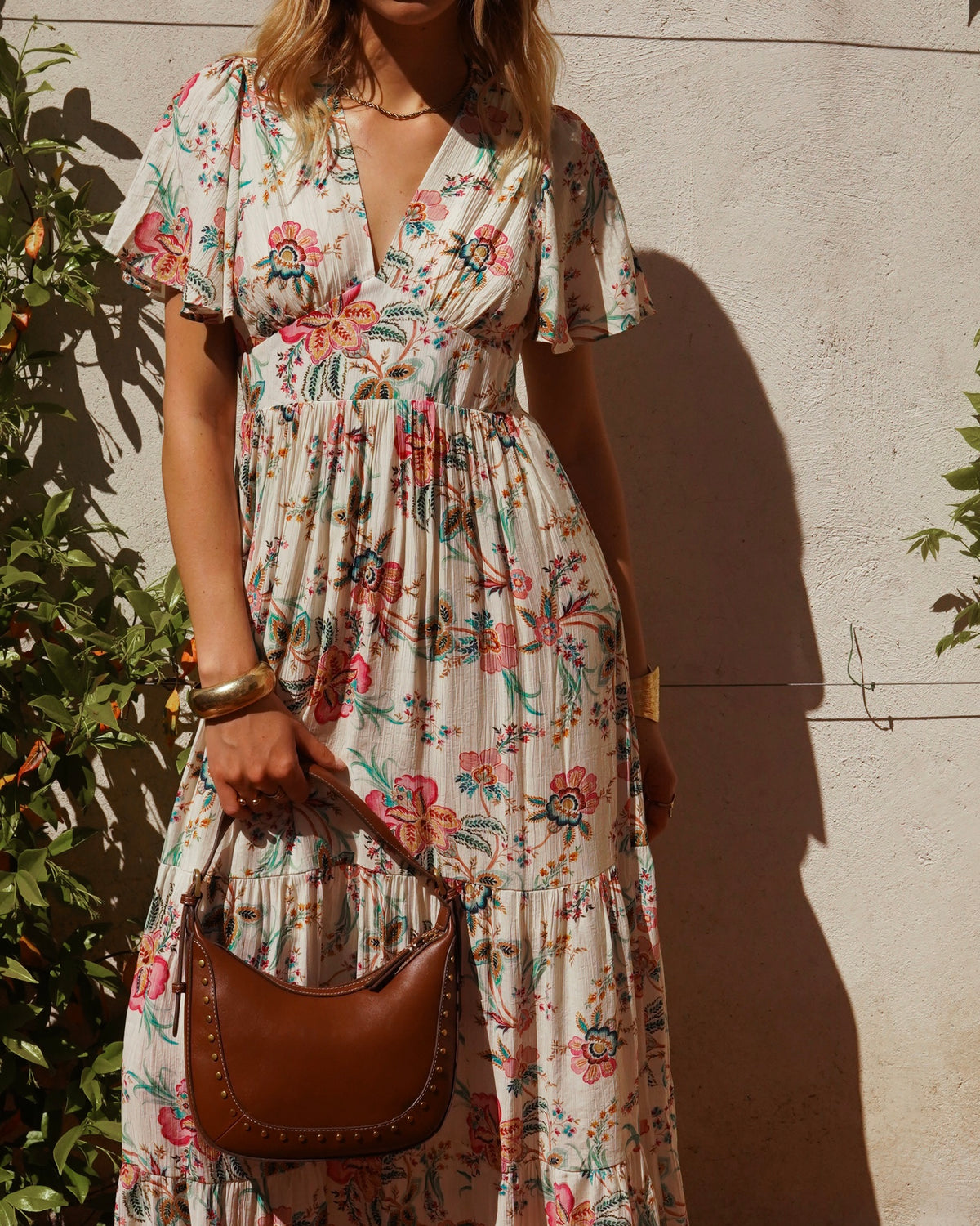 Juliette Dress - Neutral Flower