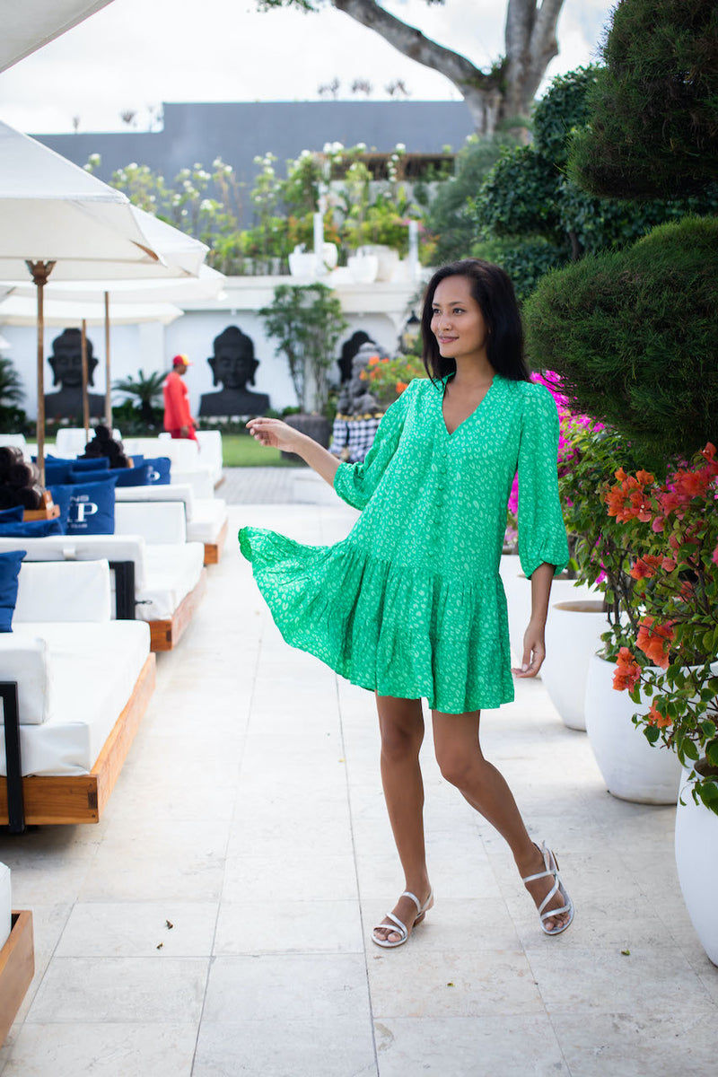 Kora Dress - Green Petal