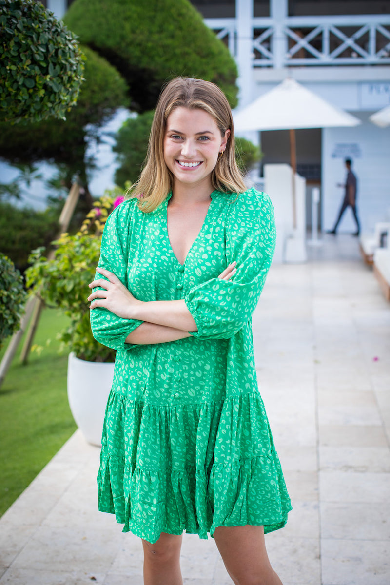 Kora Dress - Green Petal