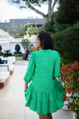Kora Dress - Green Petal