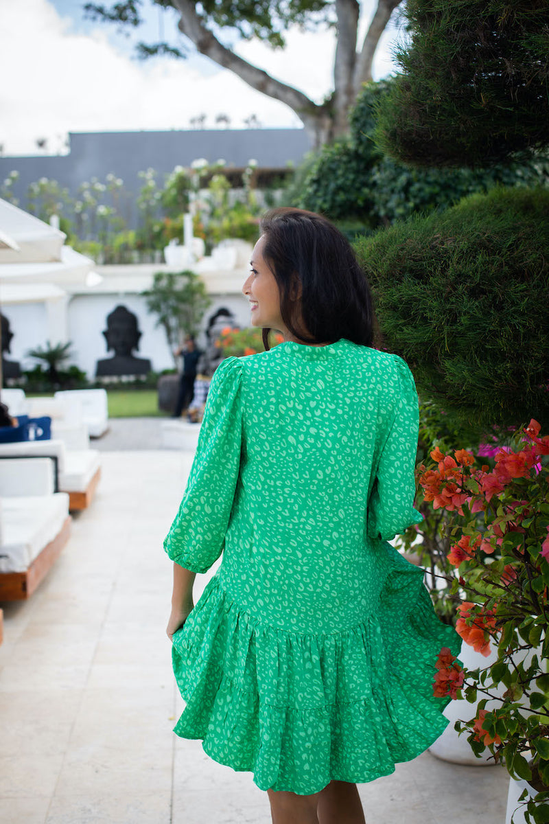 Kora Dress - Green Petal
