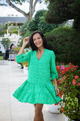 Kora Dress - Green Petal