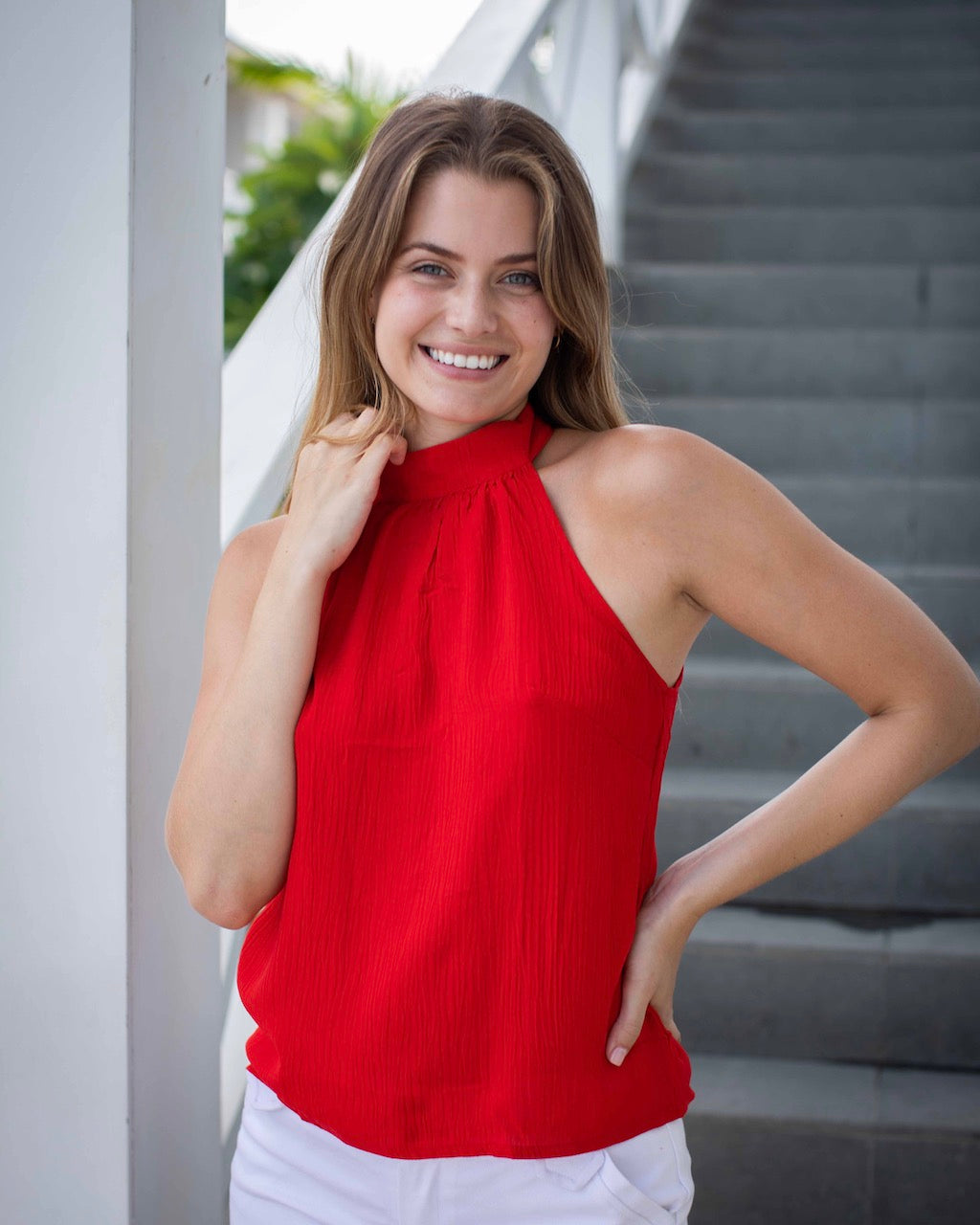 Lana Top - Poppy Red