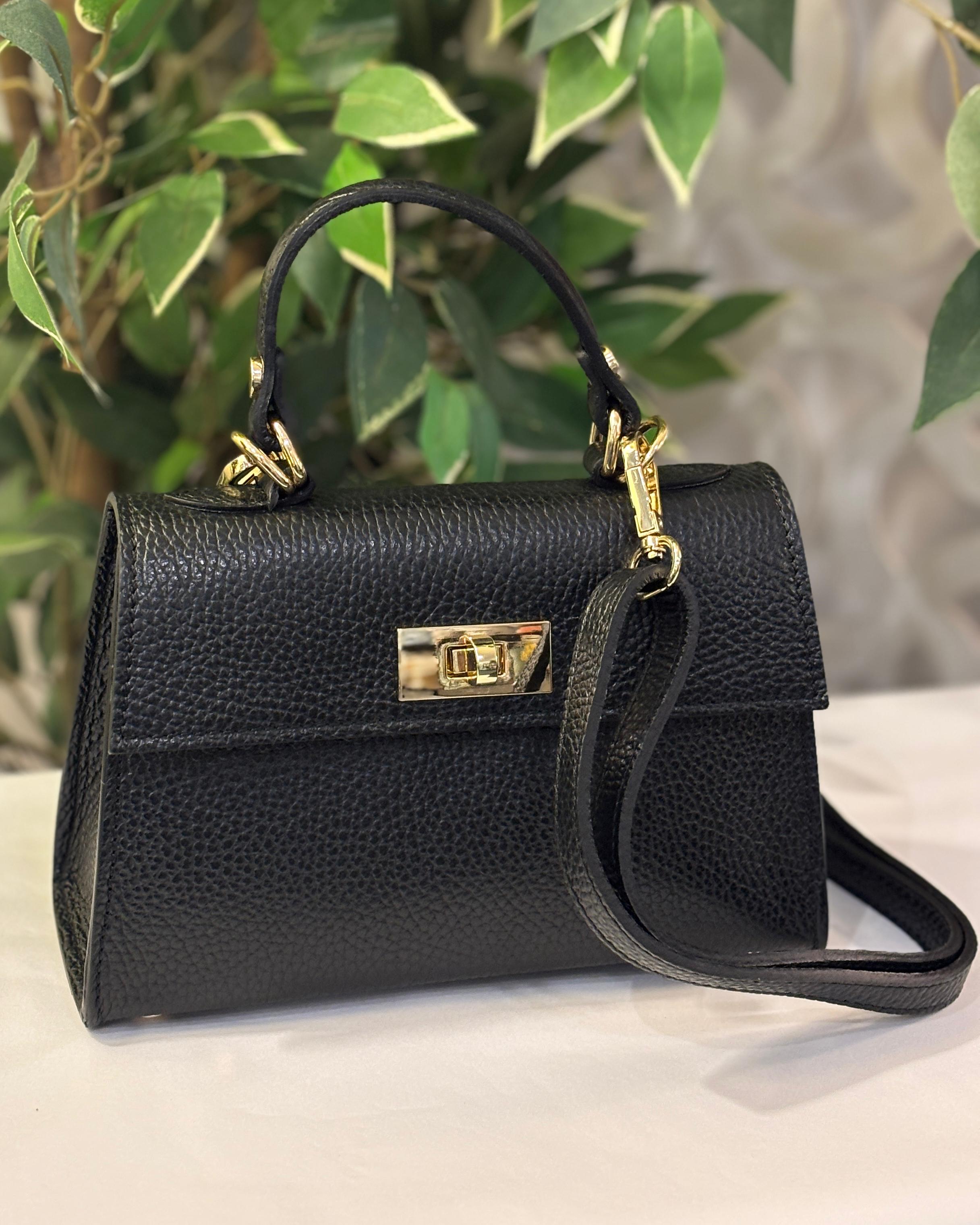 Lignano Leather Bag - Black