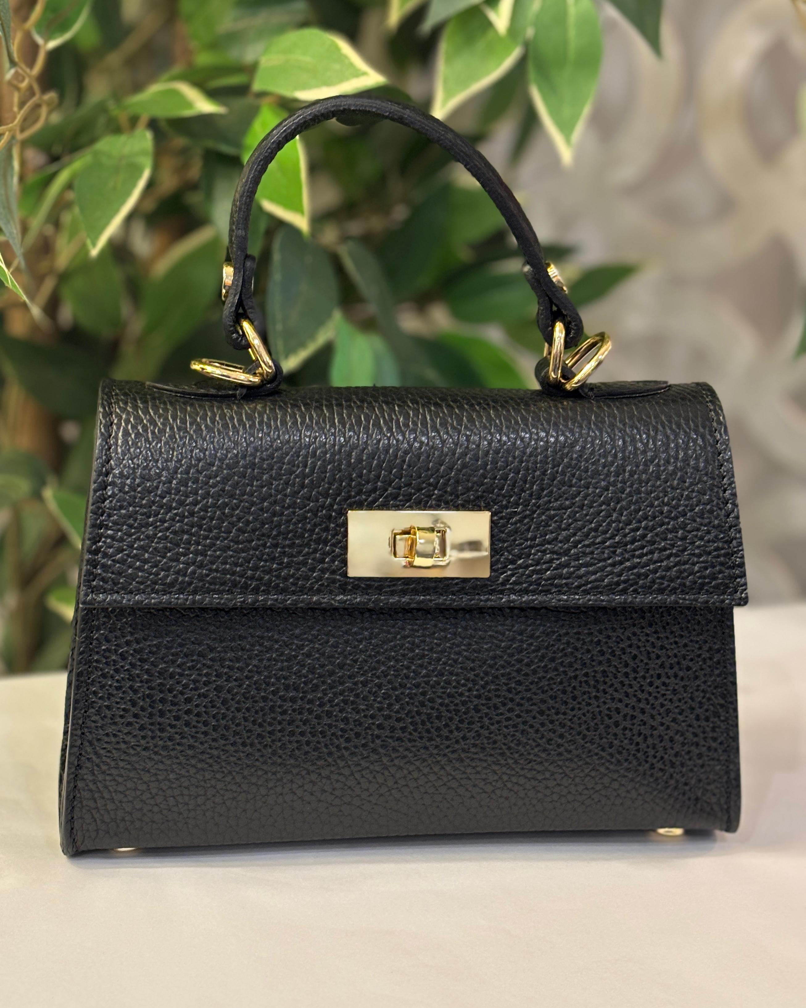 Lignano Leather Bag - Black