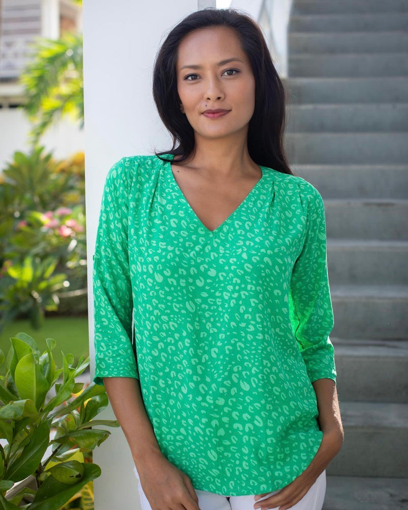 Lizzie Top - Green Petal