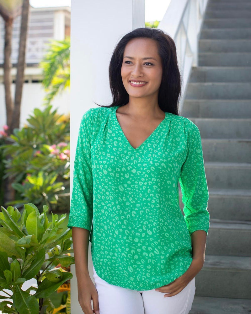 Lizzie Top - Green Petal