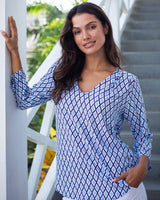 Lizzie Top - Navy Diamond