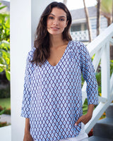 Lizzie Top - Navy Diamond