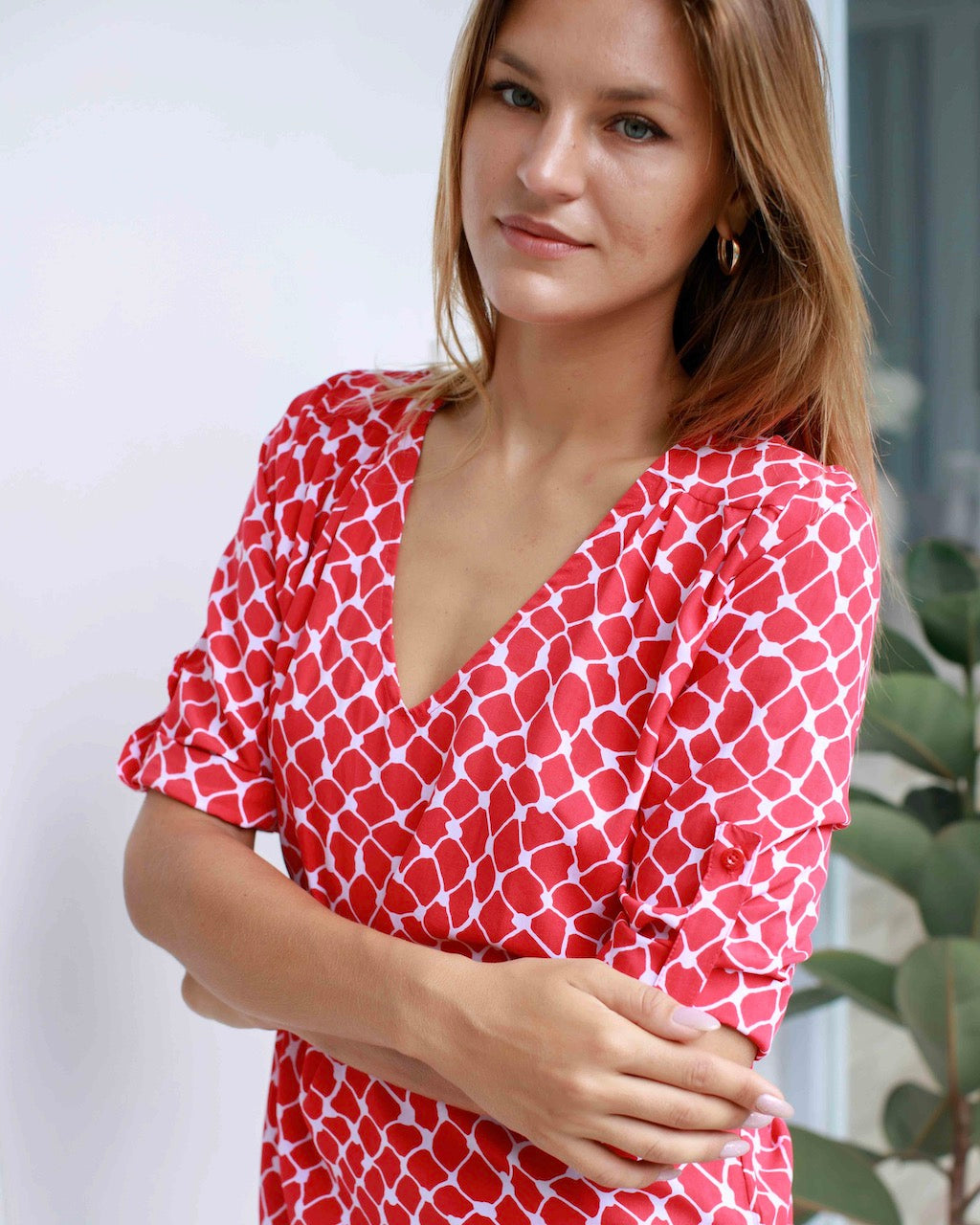 Lizzie Top - Raspberry Rose Net