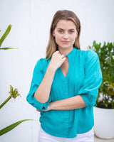 Louise Shirt - Plain Teal