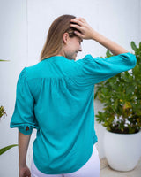 Louise Shirt - Plain Teal