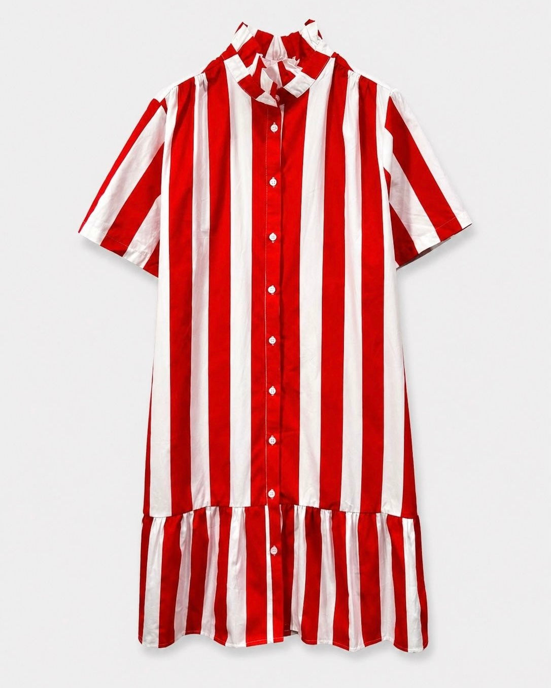 Louise Dress - Khaki Stripe