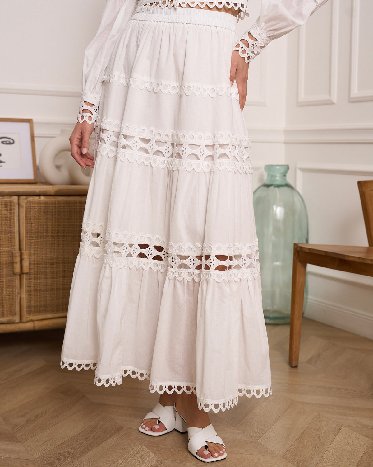 Maelle Maxi Skirt - White
