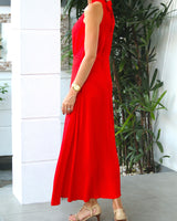 Metis Dress - Poppy Red Crinkle