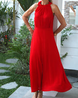 Metis Dress - Poppy Red Crinkle