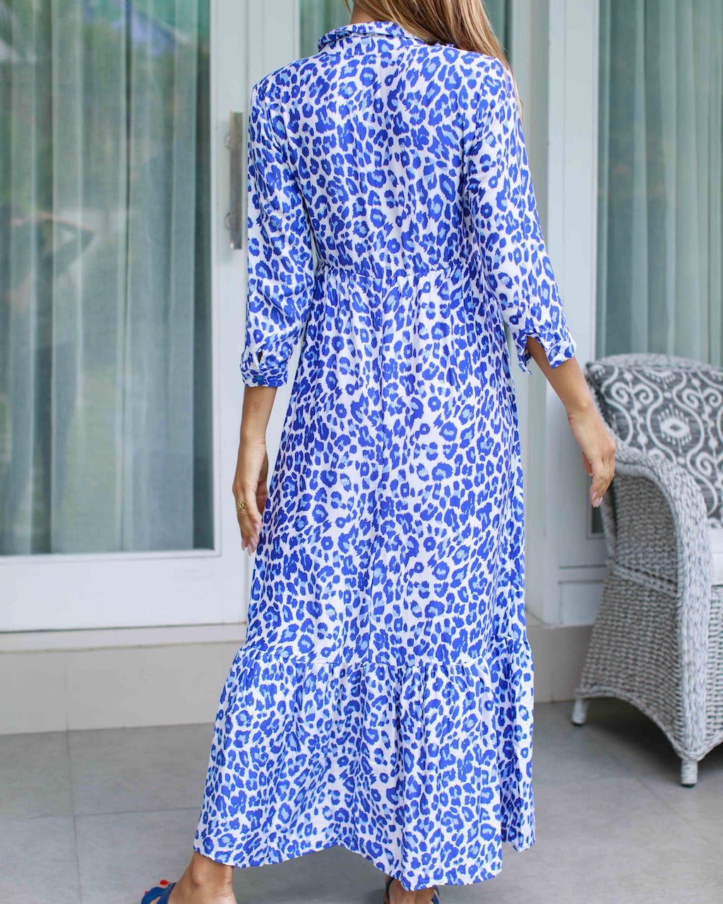 Mia Dress - Purple Leopard Bamboo