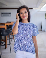 Mimi Top - Midnight Blue Large Maze