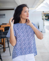 Mimi Top - Midnight Blue Large Maze