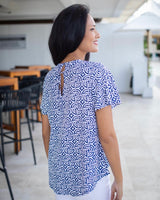 Mimi Top - Midnight Blue Large Maze