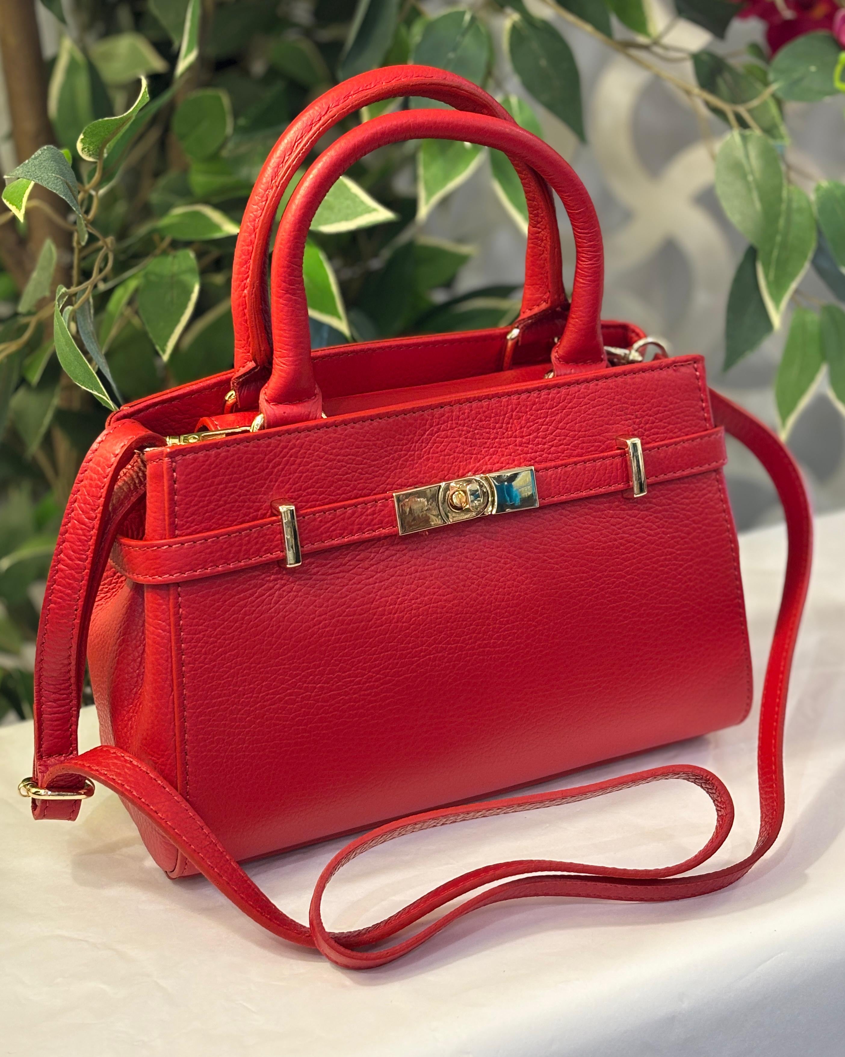 Minori Leather Bag - Red