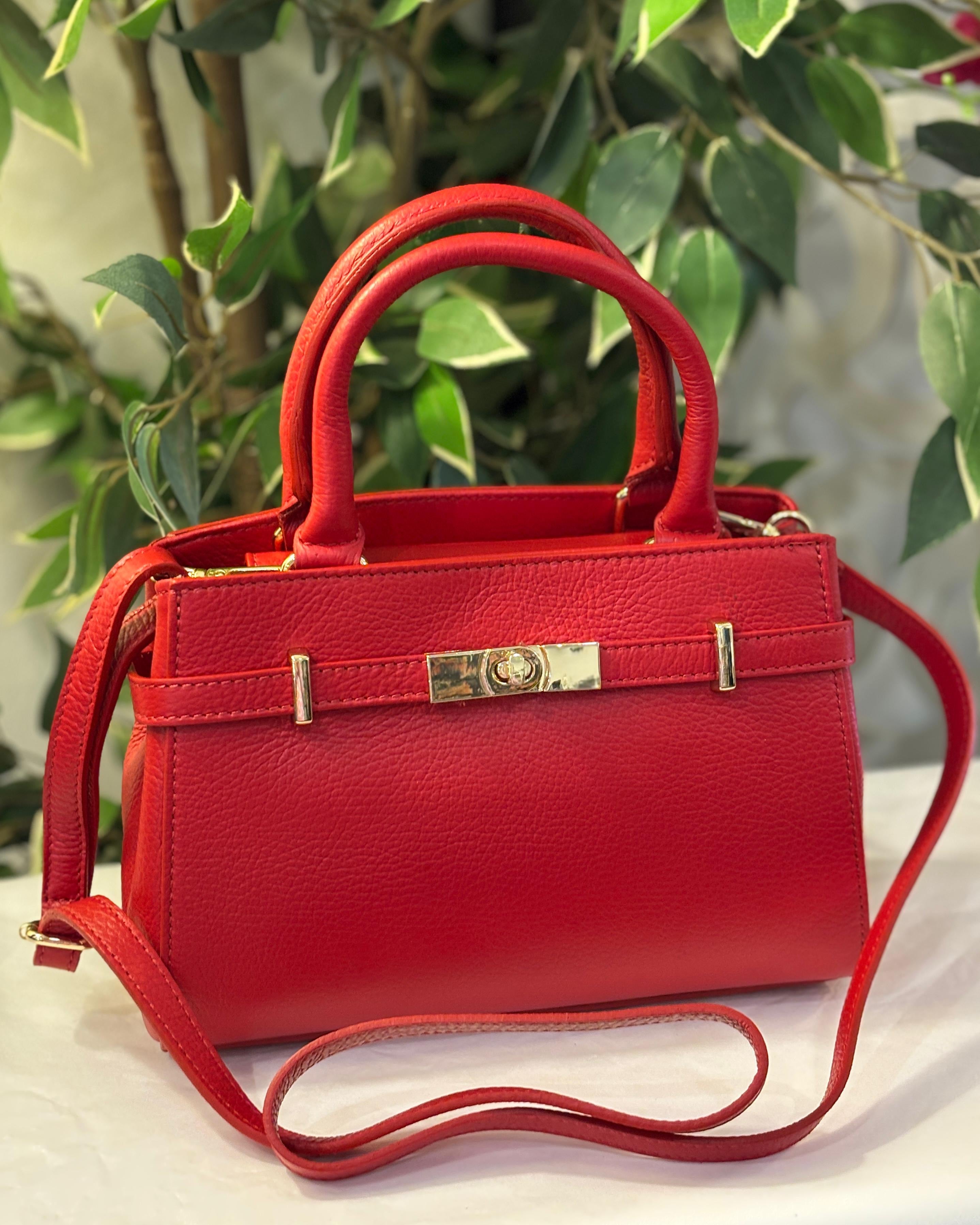 Minori Leather Bag - Red