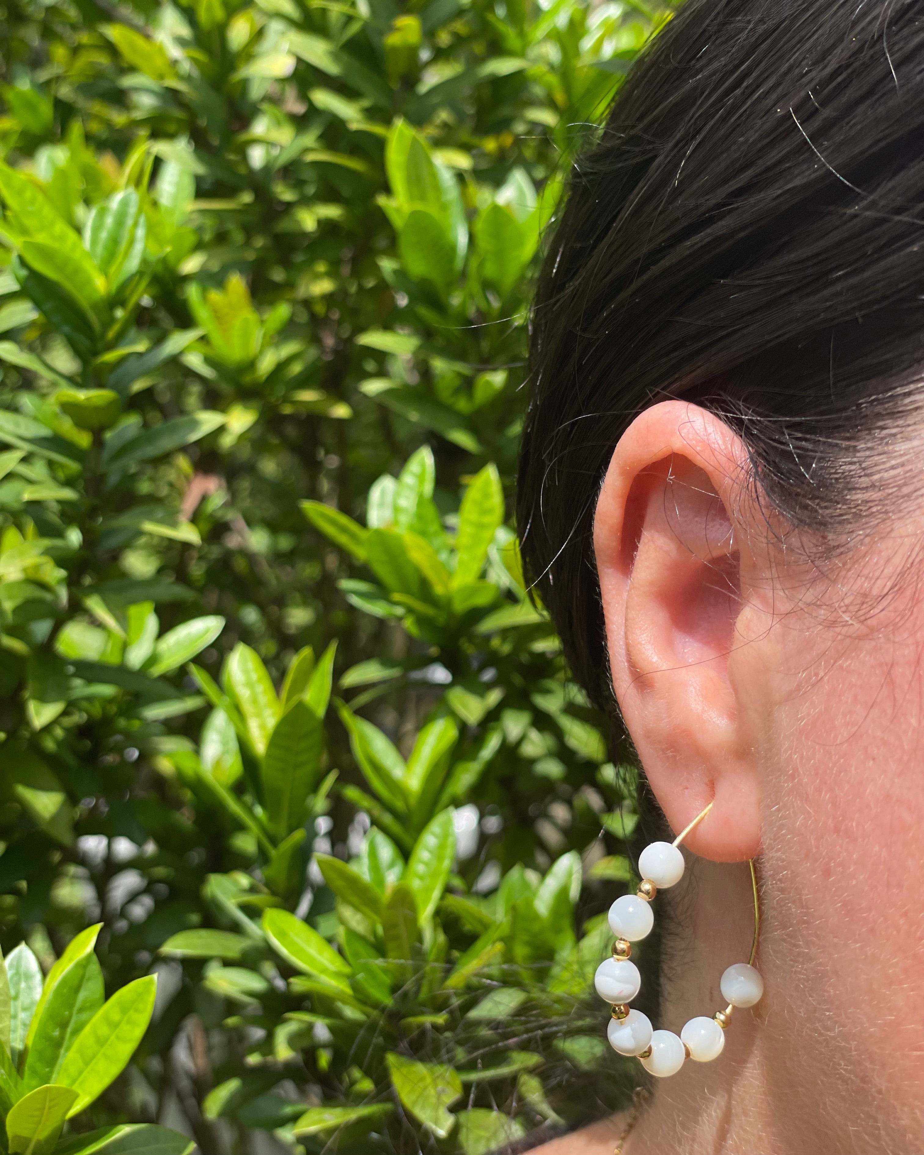 Oulad Earrings - Beaded Hoop