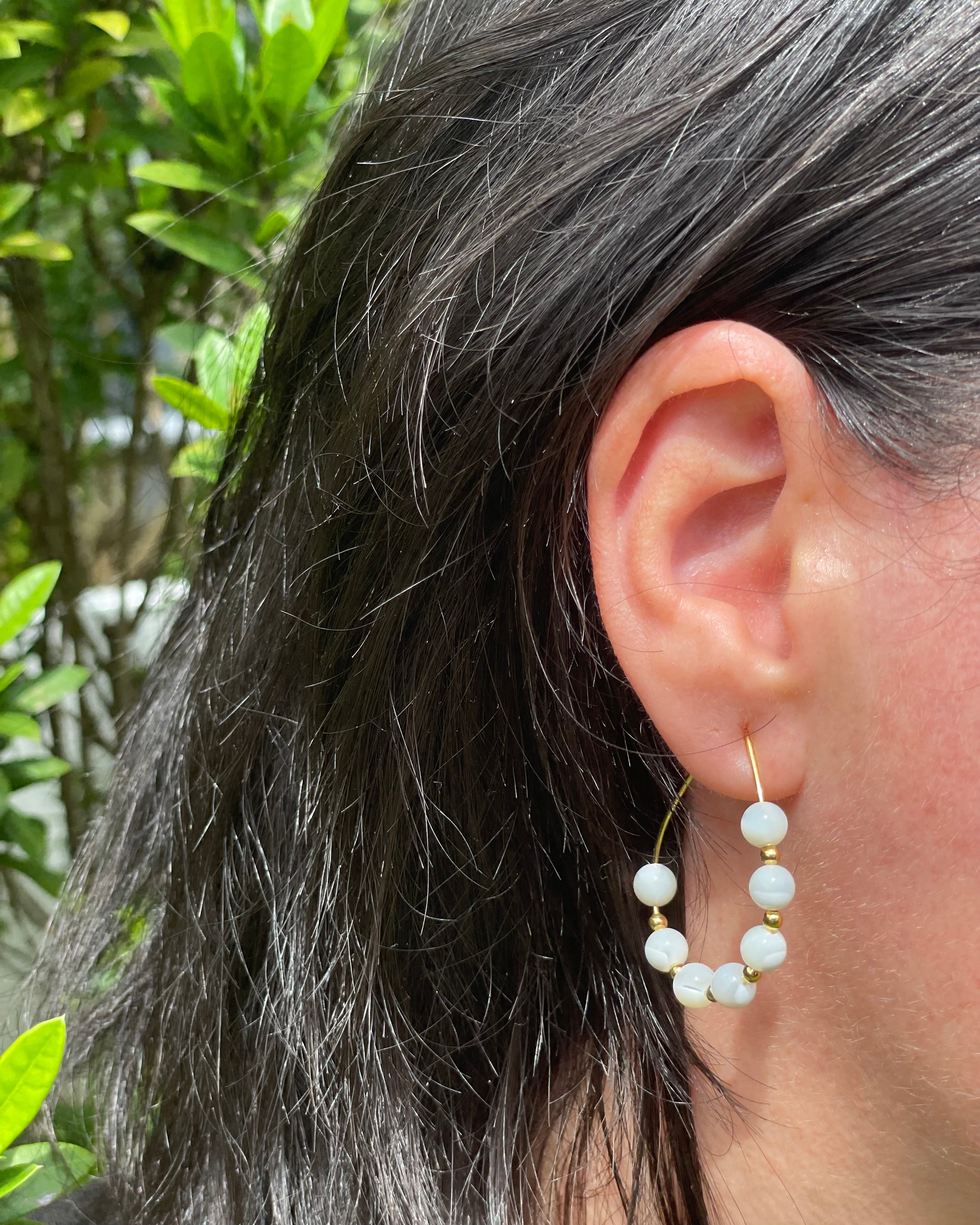 Oulad Earrings - Beaded Hoop